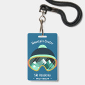 カスタムな文字のスキー用マスクのバッジ バッジ (Front with Lanyard)
