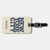 カスタムな文字のニューヨークシティの荷物のラベル ラゲッジタグ (正面横)