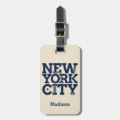 カスタムな文字のニューヨークシティの荷物のラベル ラゲッジタグ (正面縦)