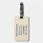 カスタムな文字のニューヨークシティの荷物のラベル ラゲッジタグ (裏面縦)