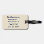 カスタムな文字のニューヨークシティの荷物のラベル ラゲッジタグ (裏面横)