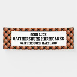 カスタムな文字のバスケットボールチーム旗3ライン 横断幕