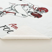 カスタムな文字のフットボール選手のフリースブランケット シェルパブランケット (3/4)