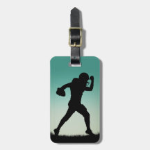 カスタムな文字のフットボール選手の荷物のラベル