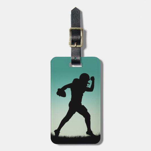 カスタムな文字のフットボール選手の荷物のラベル ラゲッジタグ (正面縦)