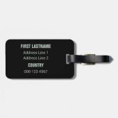 カスタムな文字のフットボール選手の荷物のラベル ラゲッジタグ (裏面横)