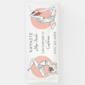 カスタムな文字のヨガのスタジオの旗 横断幕 (縦)