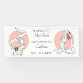 カスタムな文字のヨガのスタジオの旗 横断幕 (横)