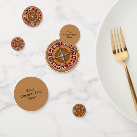 カスタムな文字のルーレット盤のテーブルの紙吹雪 コンフェッティ (グループ)