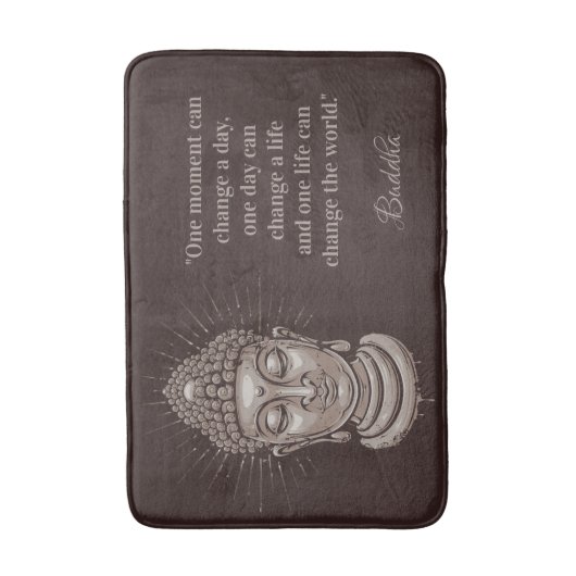 カスタムな文字の仏の引用文のバス・マット バスマット (正面縦)