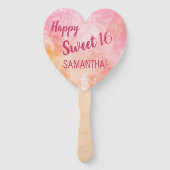 カスタムな文字の水彩画のしぶき手ファン ハンドファン (正面)