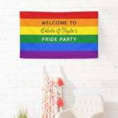 カスタムな文字の虹の旗の旗 横断幕 (インサイチュ)