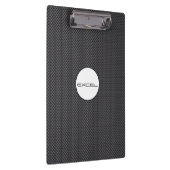 カスタムな文字の黒いおよび灰色カーボン繊維材料 クリップボード (右)