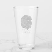 カスタムな文字を持つかわいい漫画の厄介もの タンブラーグラス (裏面)