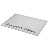 カスタムな文字を持つパーソナライズなガラスまな板 カッティングボード (角)