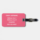 カスタムな文字及び色のアイスクリームの恋人 ラゲッジタグ (裏面横)