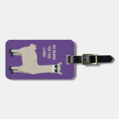 カスタムな文字及び色のクールなラマ ラゲッジタグ (正面横)
