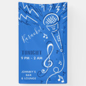 カスタムな文字音楽マイクロフォンの旗 横断幕 (縦)