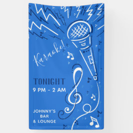 カスタムな文字音楽マイクロフォンの旗 横断幕