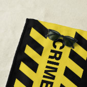 カスタムな文字"警察の警戒線"ビーチタオル ビーチタオル (インサイチュ)