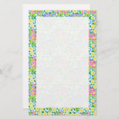 カスタムな文房具、Notepaper、かわいらしいサクラソウ 便箋 (正面/裏面)