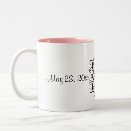 カスタムな新婚者の新郎新婦 ツートーンマグカップ