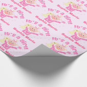 カスタムな新生児の女の子の光沢のある包装紙 ラッピングペーパー (角)