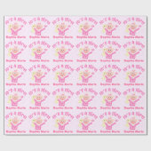 カスタムな新生児の女の子の光沢のある包装紙 ラッピングペーパー (フラット)