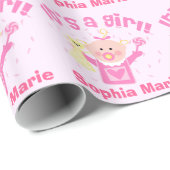 カスタムな新生児の女の子の光沢のある包装紙 ラッピングペーパー (ロールコーナー)