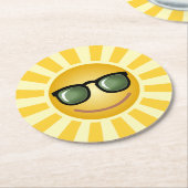 カスタムな日曜日 ラウンドペーパーコースター (アングル)