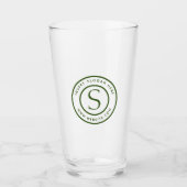 カスタムな昇進のモノグラムの深緑色 タンブラーグラス (正面)