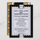 カスタムな映画パーティープログラム入場のチケット 招待状 (正面/裏面)