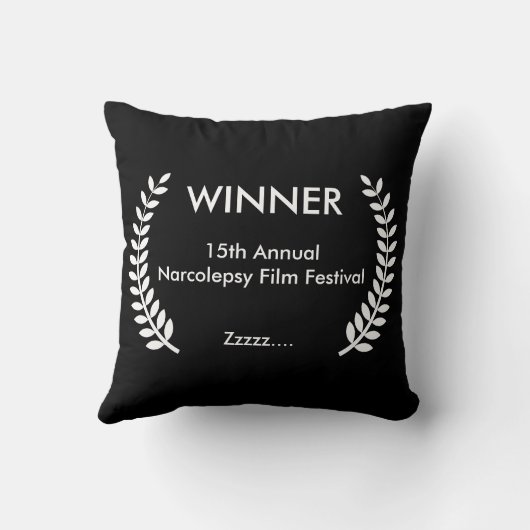カスタムな映画祭の月桂樹の枕 クッション (裏面)