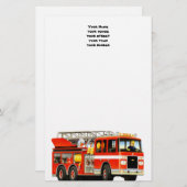 カスタムな普通消防車 便箋 (正面/裏面)