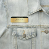 カスタムな書道の原稿のモダンでエレガントで魅力的な金ゴールド 名札 (インサイチュ)