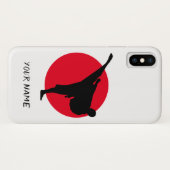 カスタムな朝日の武道の空手の蹴りのデザイン Case-Mate iPhoneケース (裏面(横))