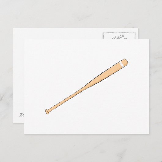 カスタムな木の野球のソフトボールのこうもりの招待状 インビテーションポストカード (正面/裏面)