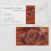 カスタムな木工業のキャビネット 名刺 (正面/裏面)