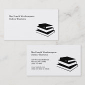 カスタムな本の作家の作家の名刺の積み重ね 名刺 (正面/裏面)