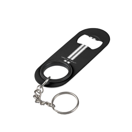 カスタムな栓抜きKeychain -ストライプなタイプ キーホルダー栓抜き (裏面アングル)