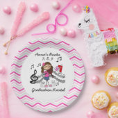 カスタムな棒の姿のバイオリンプレーヤーの紙皿 ペーパープレート (パーティー)