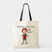 カスタムな棒の姿の赤いフットボール選手のバッグ トートバッグ (正面)