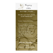 カスタムな棚カード、印刷するチョコレート渦巻のデザイン ラックカード (正面)