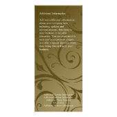 カスタムな棚カード、印刷するチョコレート渦巻のデザイン ラックカード (裏面)