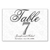 カスタムな横のテーブルカード テーブルナンバー (裏面)