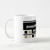 カスタムな正方形のデザインのマグ コーヒーマグカップ (左)