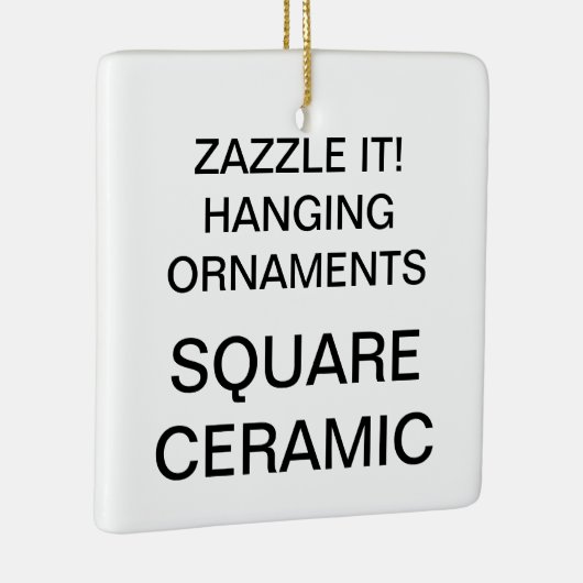 カスタムな正方形の磁器のクリスマスツリーのオーナメント セラミックオーナメント (右)