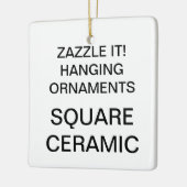 カスタムな正方形の磁器のクリスマスツリーのオーナメント セラミックオーナメント (左)