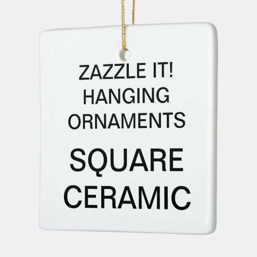 カスタムな正方形の磁器のクリスマスツリーのオーナメント セラミックオーナメント (左)