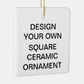 カスタムな正方形の磁器のクリスマスツリーのオーナメント セラミックオーナメント (右)